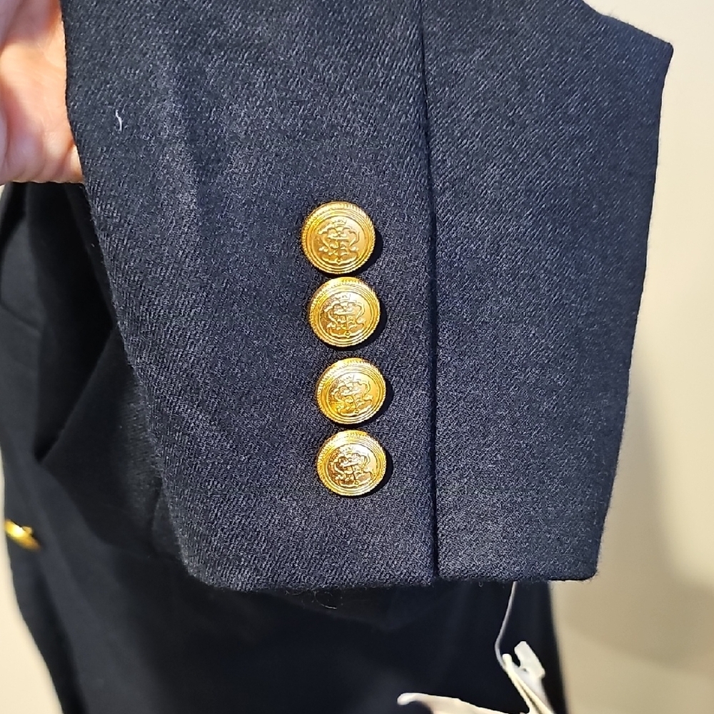 Talbots Navy Blazer with Gold Buttons - Picture 7 of 14
